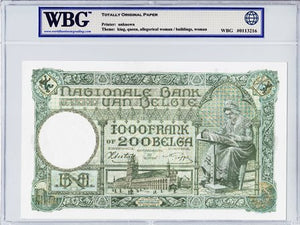 Belgium / P-110 / 1000 Francs / 30.07.1942