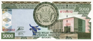 Burundi / P-42c / 5'000 Francs / 05.02.2005