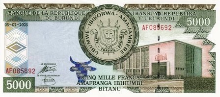 Burundi / P-42c / 5'000 Francs / 05.02.2005