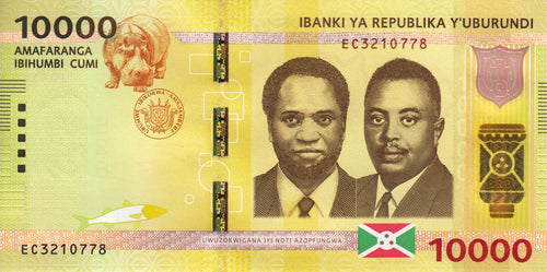 Burundi P-54 10'000 Francs 15.01.2015
