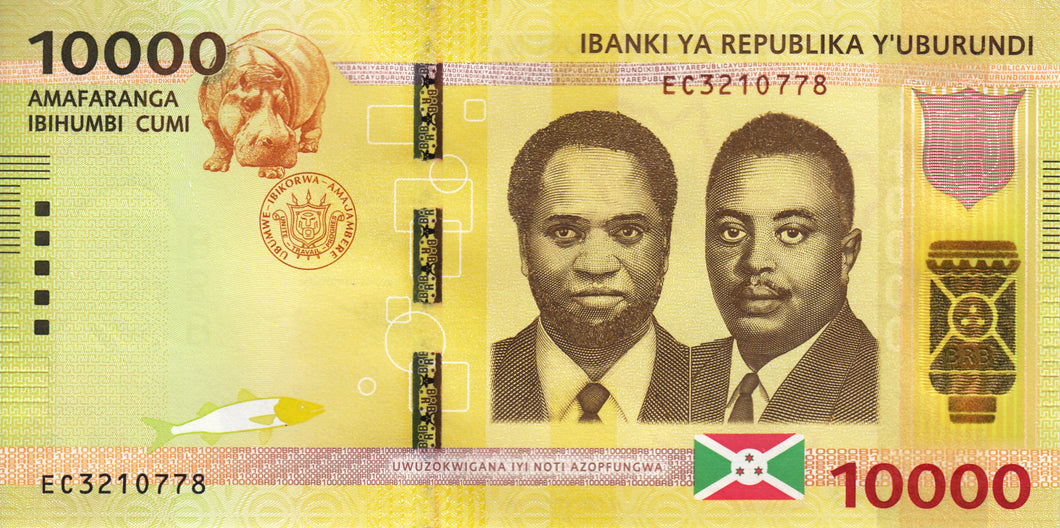 Burundi / P-54 / 10'000 Francs / 15.01.2015