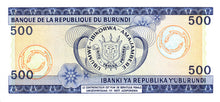 Burundi / P-30c / 500 Francs / 01.05.1988