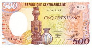 Central African Republic P-14c  500 Francs 01.01.1987