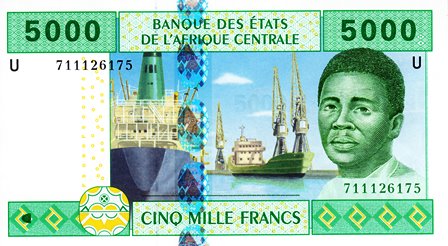Central African States / Cameroun / P-209U / 5'000 Francs / 2002