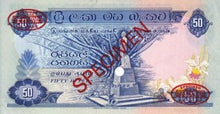 Ceylon / P-77as / 50 Rupees / 26.10.1970 / SPECIMEN