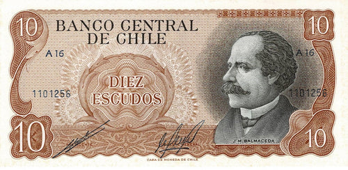 Chile P-143 10 Escudos ND