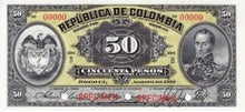 Colombia / P-317s / 50 Pesos / August 1919 / SPECIMEN