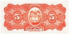 Colombia / P-323s / 5 Pesos Oro / 20.07.1915 / SPECIMEN