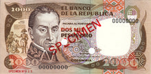 Colombia / P-430as / 1000 Pesos / 24.07.1983 / SPECIMEN