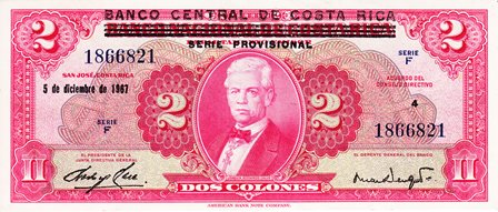 Costa Rica / P-235 / 2 Colones / 05.12.1967