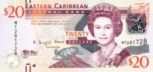 East Caribbean States / P-53 / 20 Dollars / ND (2012)