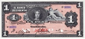 El Salvador / P-S172as  / 1 Peso / ND / SPECIMEN