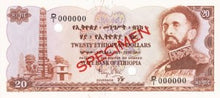 Ethiopia / P-21s / 20 Dollars / ND (1961) / SPECIMEN