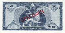 Ethiopia / P-28s / 50 Dollars / ND (1966) / SPECIMEN