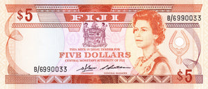 Fiji P-83a 5 Dollars ND (1989)