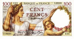 France / P-094 / 100 Francs / 29.01.1942