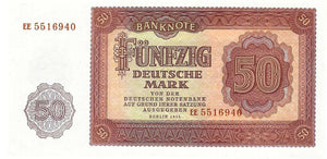 Germany Democratic Republic P-20a 50 Deutsche Mark 1955