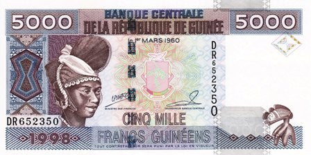 Guinea / P-38 / 5'000 Francs / 1998