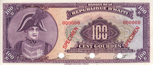 Haiti / P-236s / 100 Gourdes / L. 1979 / SPECIMEN