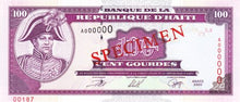 Haiti / P-268s / 100 Gourdes / 2000 / SPECIMEN