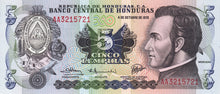 Honduras / P-63a / 5 Lempiras / 04.10.1978