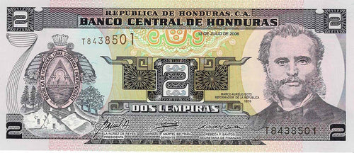 Honduras P-80Ae 2 Lempiras 13.07.2006