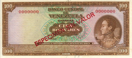 Venezuela P-48s1 100 Bolivares ND (1963-73)