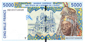 West African States Togo P-813Tk 5'000 Francs (20)02