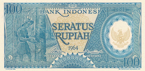 Indonesia P-98 100 Rupiah 1964