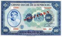 Luxembourg / P-47s / 100 Francs / ND (1944) / SPECIMEN
