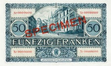 Luxembourg / P-38s1 / 50 Francs / 01.10.1932 / SPECIMEN