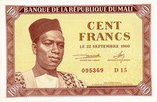 Mali / P-02 / 100 Francs / 22.09.1960