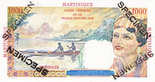 Martinique / P-33s / 1000 Francs / ND (1947-49) / SPECIMEN