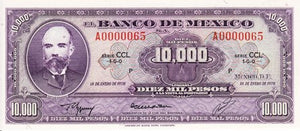 Mexico / P-072 / 10'000 Pesos / 18.01.1978
