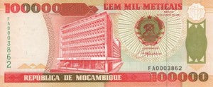 Mozambique / P-139 / 100'000 Meticais / 16.06.1993