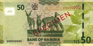 Namibia / P-13as / 50 Namibia Dollars / 2012 / SPECIMEN