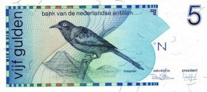 Netherlands Antilles / P-22a 5 Gulden / 31.03.1986