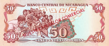 Nicaragua / P-153s / 50 Cordobas / 1985 (1988) / SPECIMEN