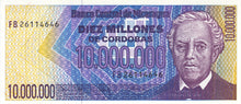 Nicaragua / P-166 / 10 Mio Cordobas / ND (1990