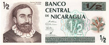Nicaragua / P-172s / 1/2 Cordoba / ND (1992) / SPECIMEN