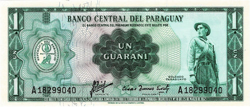 Paraguay P-193a 1 Guarani L 1952