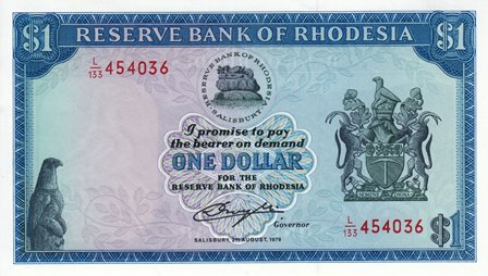 Rhodesia / P-38a / 1 Dollar / 02.08.1979