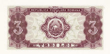 Romania / P-082b / 3 Lei / 1952