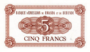 Rwanda-Burundi / P-01a / 5 Francs / 15.09.1960