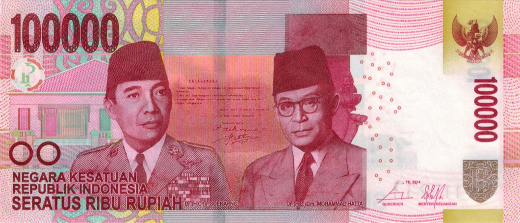 Indonesia P-153d 100'000 Rupiah 2004 (2014)