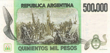 Argentina / P-309 / 500'000 Pesos / ND (1980-83)