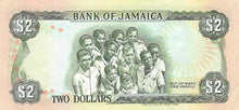 Jamaica / P-69b / 2 Dollars / 01.02.1987