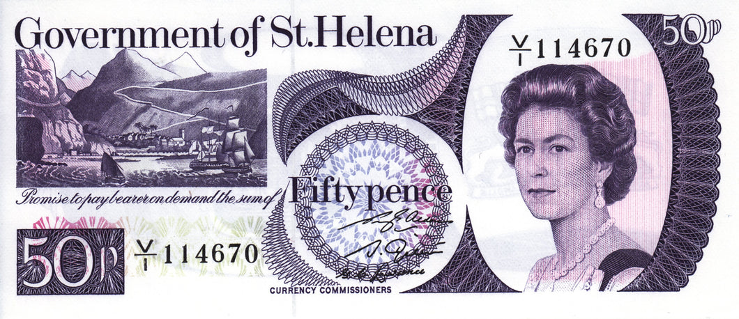 Saint Helena P-5a 50 Pence ND (1970)