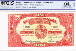 Tonga P-11e 1 Pound 02.12.1966