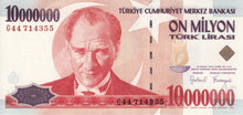 Turkey / P-214 / 10'000'000 Lira / L 1970 (1999)